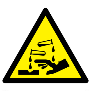 W023 Warning: Corrosive substance